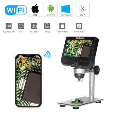 빨판 브래킷 1080P 1000X Ipad iPhone Android 컴퓨터 용 핸드 헬드 휴대용 Wifi 디지털 현미경